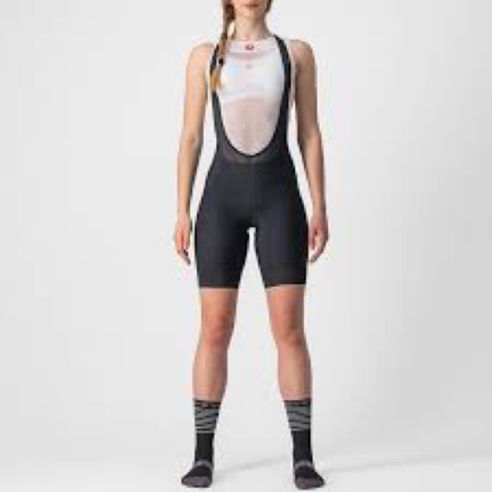 Castelli Prima cycling bibs / shorts in Saville blue/brilliant pink, size Medium